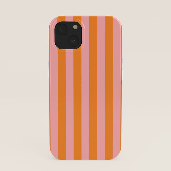 Bold Vertical Stripes Pattern (pink/orange) iPhone Case Gallery Image 37