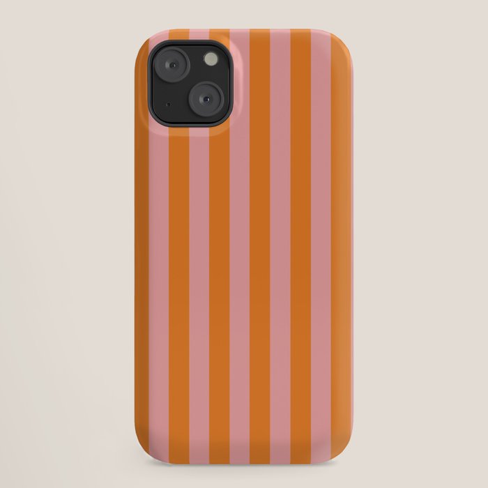 Bold Vertical Stripes Pattern (pink/orange) iPhone Case Gallery Image 18