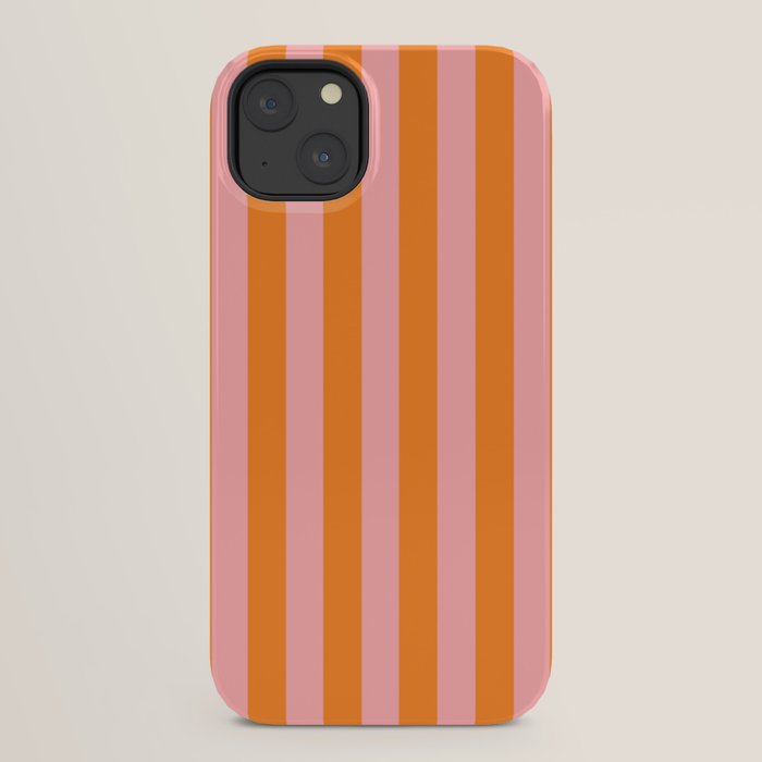 Bold Vertical Stripes Pattern (pink/orange) iPhone Case Gallery Image 30