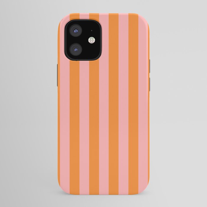 Bold Vertical Stripes Pattern (pink/orange) iPhone Case Gallery Image 41
