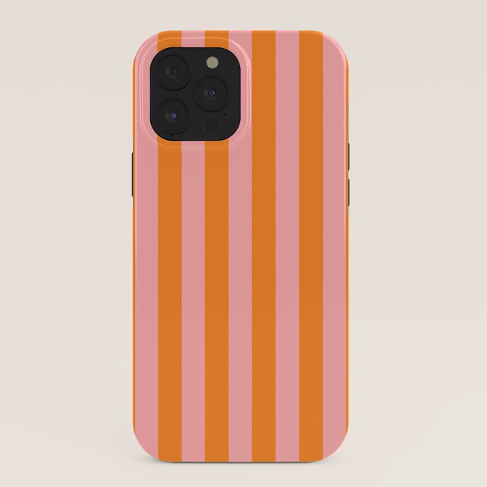 Bold Vertical Stripes Pattern (pink/orange) iPhone Case Gallery Image 40