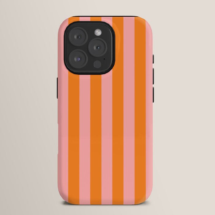 Bold Vertical Stripes Pattern (pink/orange) iPhone Case Gallery Image 15
