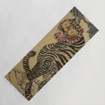 Striped Vintage Minhwa Tiger and Magpie Yoga Mat Gallery Image 1
