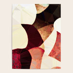 Baroque Burgundy Copper Ivory Maximum Abstract Art Poster Gallery Image 1