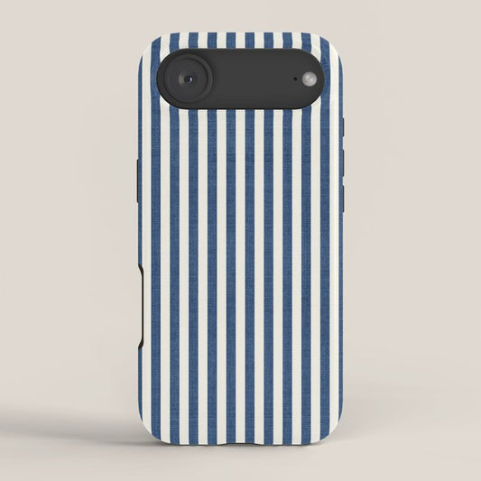 Pinstripe in Navy Blue iPhone Case Gallery Image 2