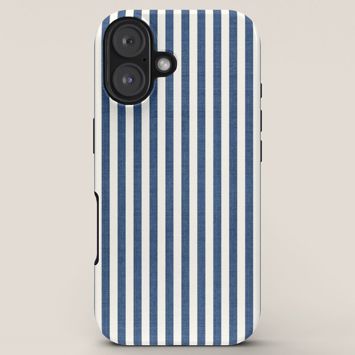 Pinstripe in Navy Blue iPhone Case Gallery Image 5