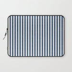 Pinstripe in Navy Blue Laptop Sleeve Gallery Image 1