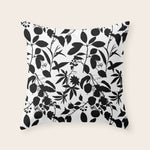 Exotic Passionflower Bold Botanical Silhouettes Throw Pillow Gallery Image 1