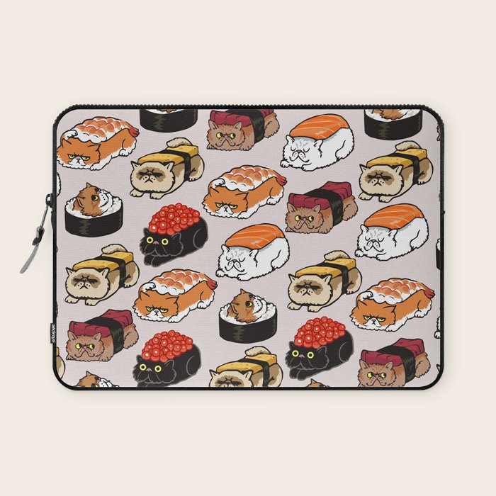 Sushi Persian Cat Laptop Sleeve Gallery Image 1