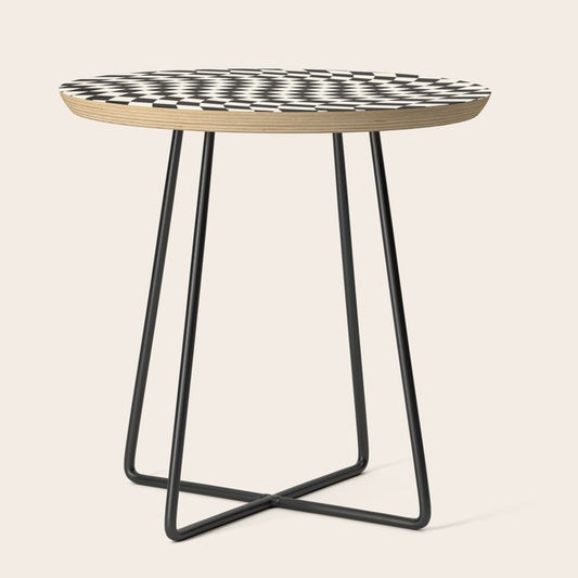 Black&White Checker Side Table Gallery Image 2