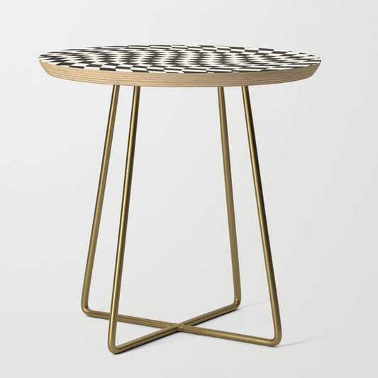 Black&White Checker Side Table Gallery Image 1