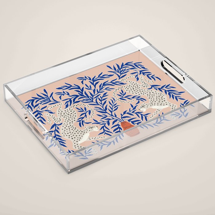 Leopard Vase Acrylic Tray Gallery Image 1
