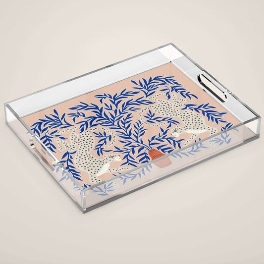 Leopard Vase Acrylic Tray Gallery Image 1