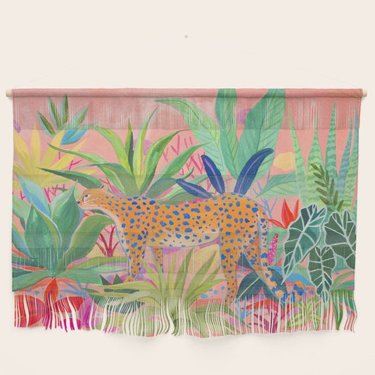 Leopard in Succulent Garden Wall Hanging Gallery Image 2