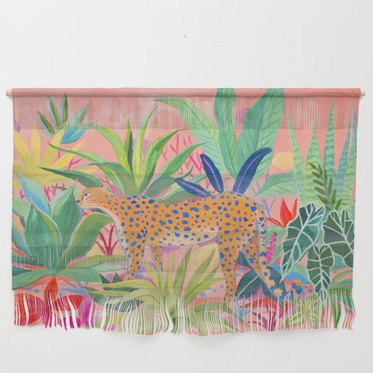 Leopard in Succulent Garden Wall Hanging Gallery Image 1