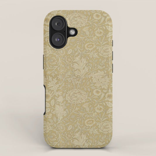 William Morris Vintage Double Bough Antique Gold iPhone Case Gallery Image 1