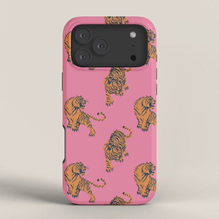tiger print pink iPhone Case Gallery Image 4