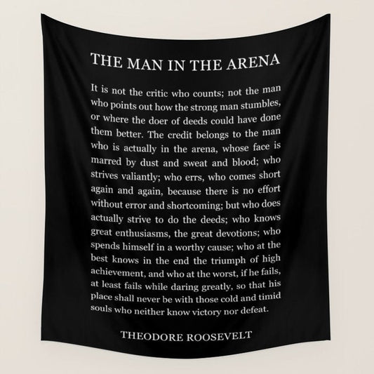 The-Man-In-The-Arena Wall Tapestry Gallery Image 1