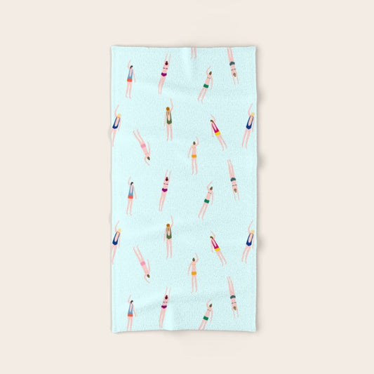Swimmers in the pool Bath Towel Gallery Image 2