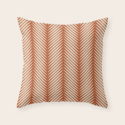 Palm Leaf Pattern - Orange Throw Pillow Gallery Image 5