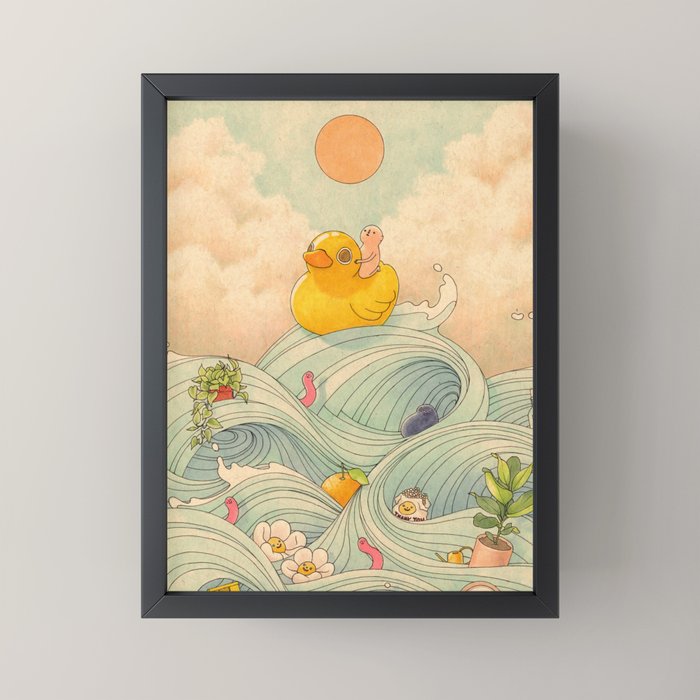 Duck at Sea Mini Art Print Gallery Image 3