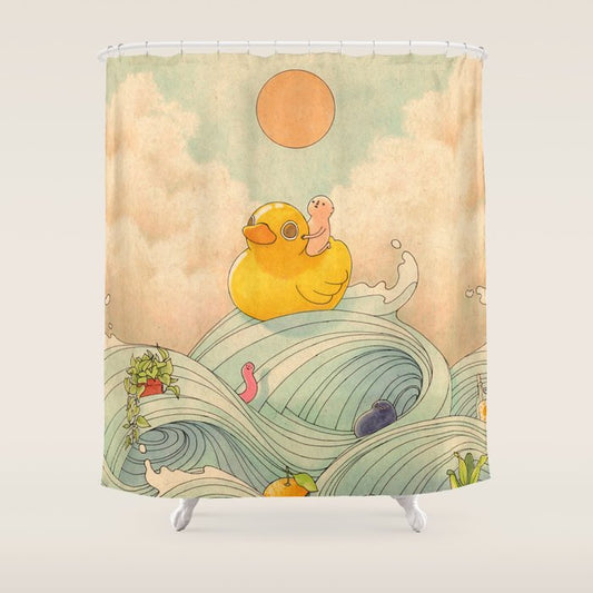 Duck at Sea Shower Curtain Gallery Image 1