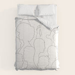 Black and white diverse people crowd pattern Comforter Gallery Image 1