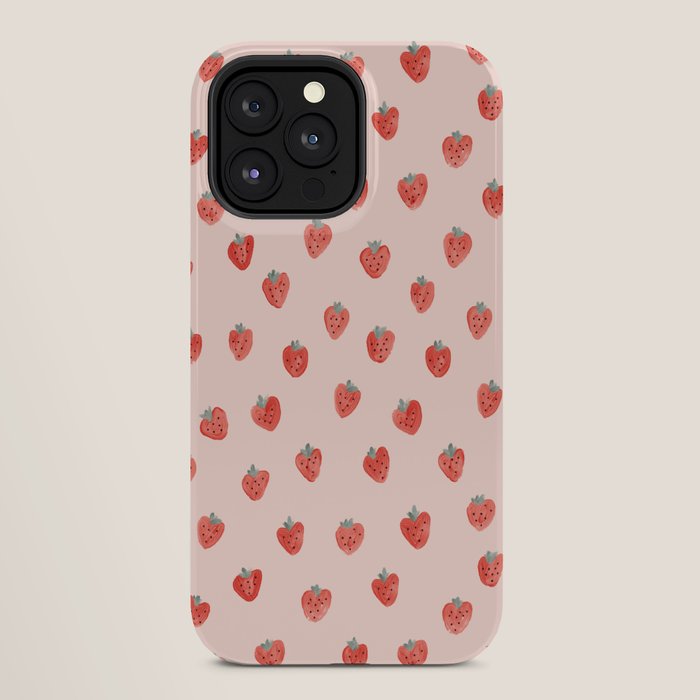 Strawberries on Pink iPhone Case Gallery Image 28