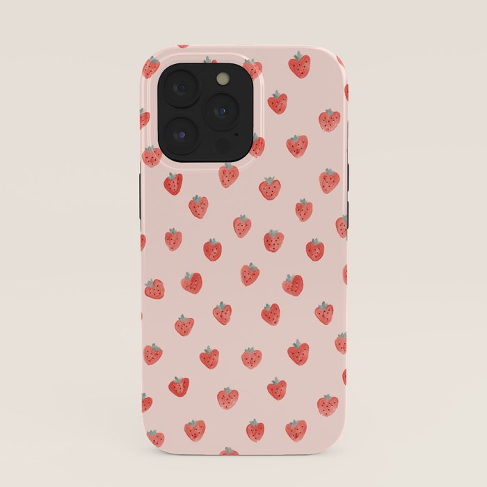 Strawberries on Pink iPhone Case Gallery Image 39