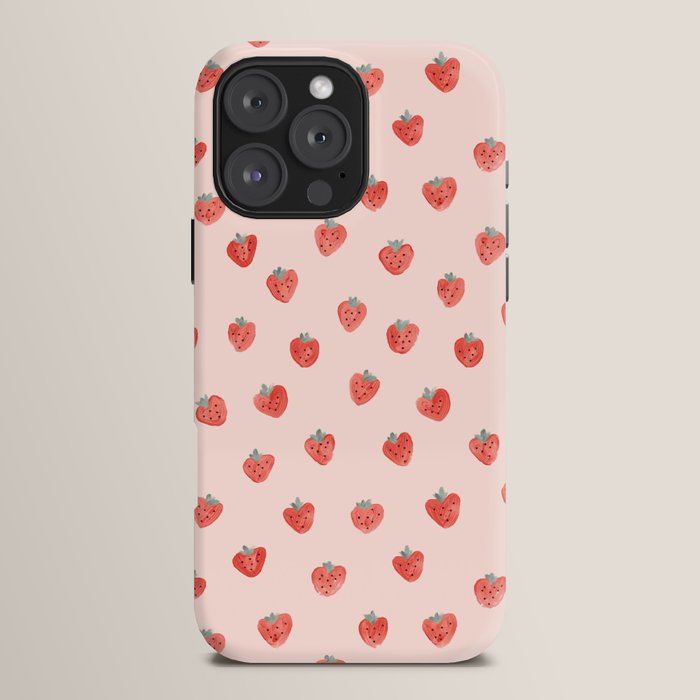 Strawberries on Pink iPhone Case Gallery Image 16