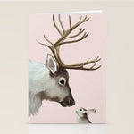 Reindeer and rabbit Stationery Card Gallery Image 1