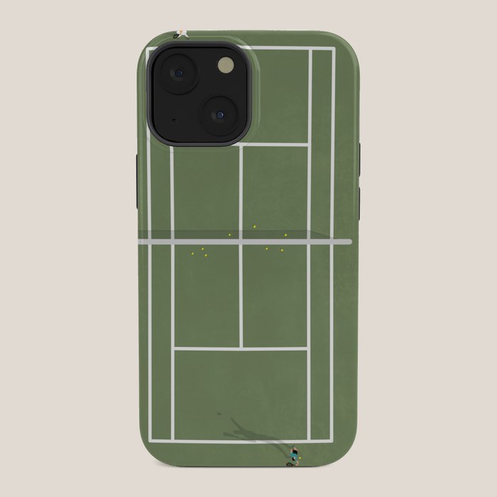 Tennis Court From Above | Illustration iPhone Case Gallery Image 34