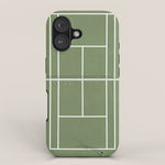Tennis Court From Above | Illustration iPhone Case Gallery Image 1