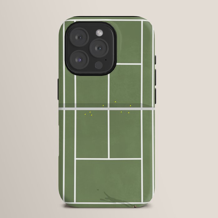Tennis Court From Above | Illustration iPhone Case Gallery Image 15