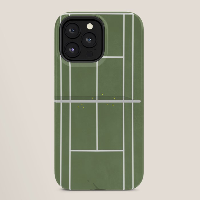 Tennis Court From Above | Illustration iPhone Case Gallery Image 28