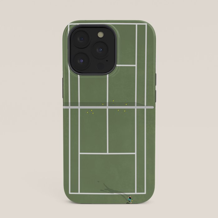 Tennis Court From Above | Illustration iPhone Case Gallery Image 35