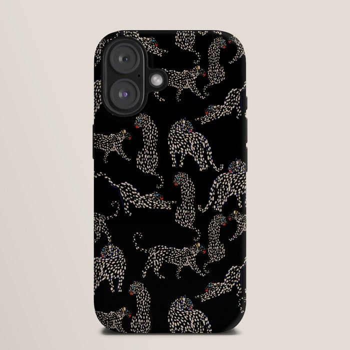 Boho modern black cheetah iPhone Case Gallery Image 9