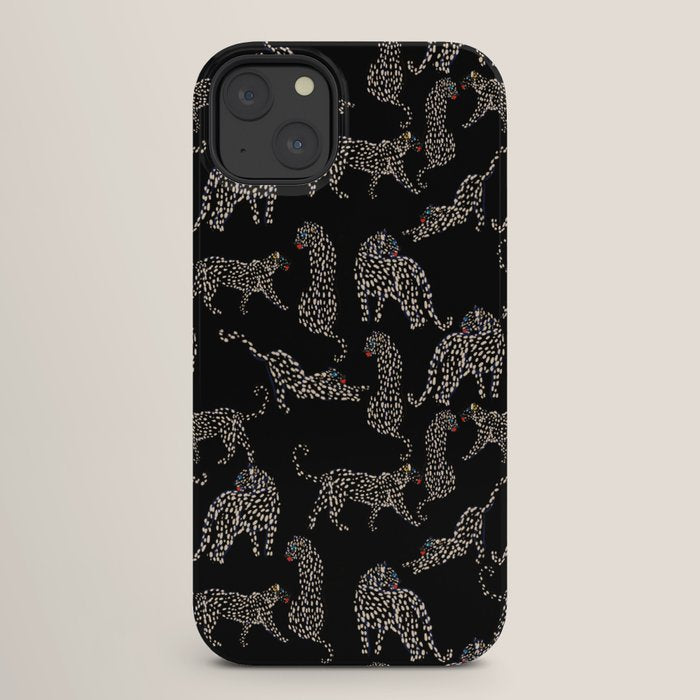 Boho modern black cheetah iPhone Case Gallery Image 26