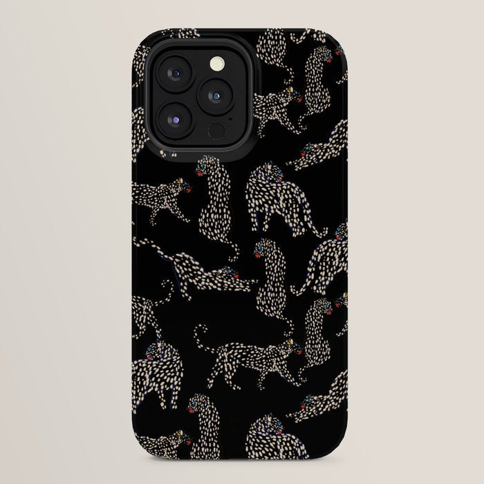 Boho modern black cheetah iPhone Case Gallery Image 24