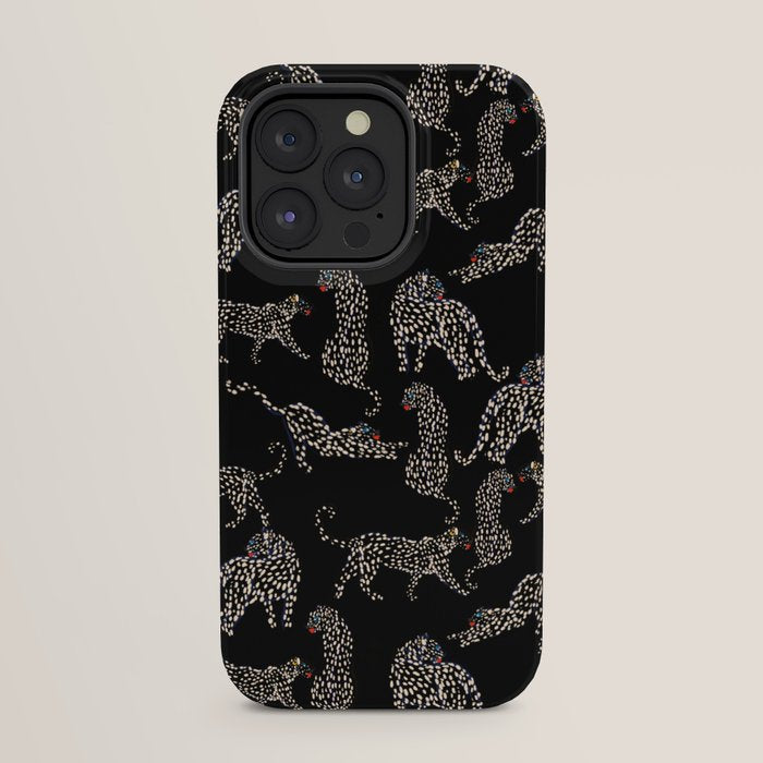 Boho modern black cheetah iPhone Case Gallery Image 31