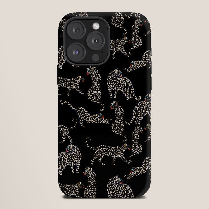 Boho modern black cheetah iPhone Case Gallery Image 12