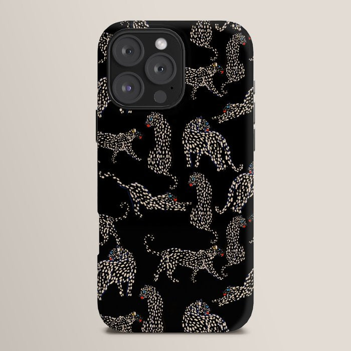 Boho modern black cheetah iPhone Case Gallery Image 16