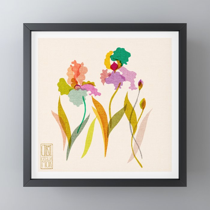 Irises Mini Art Print Gallery Image 3