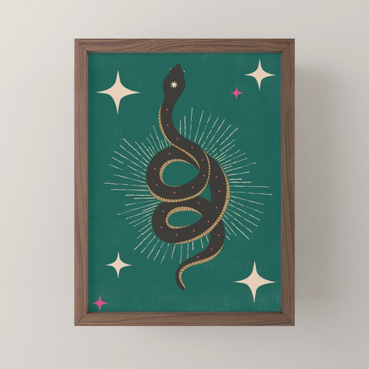 Slither - Green Mini Art Print Gallery Image 2