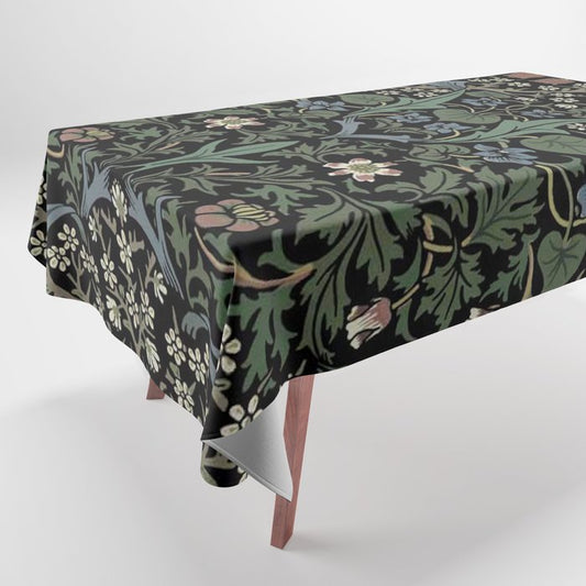 William Morris Vintage Blackthorn Dark Green 1892 Tablecloth Gallery Image 1
