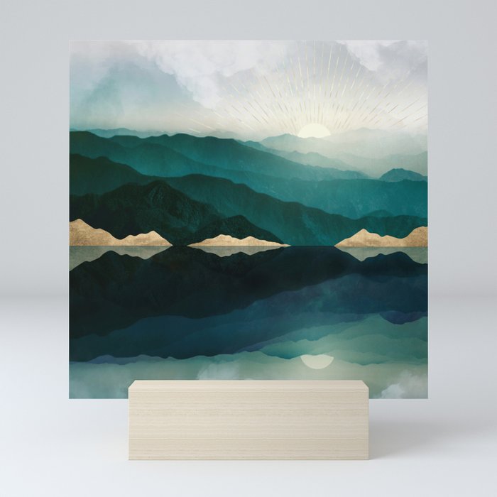 Waters Edge Reflection Mini Art Print Gallery Image 5