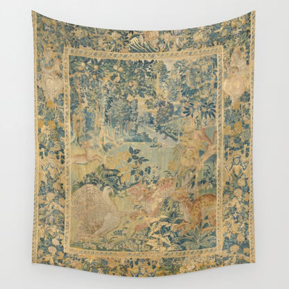 Antique 17th Century Gamepark French Aubusson Tapestry Wall Tapestry Gallery Image 4