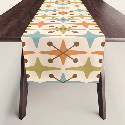 Mid Century Modern Googie Star Pattern Mid Mod Table Runner Gallery Image 1