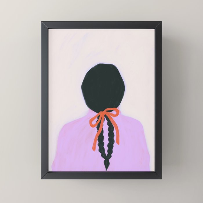 braids & a bow Mini Art Print Gallery Image 3