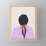 braids & a bow Mini Art Print Gallery Image 1